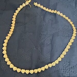 Gold Heart-Linked Necklace for Women - Timeless Gold Tone